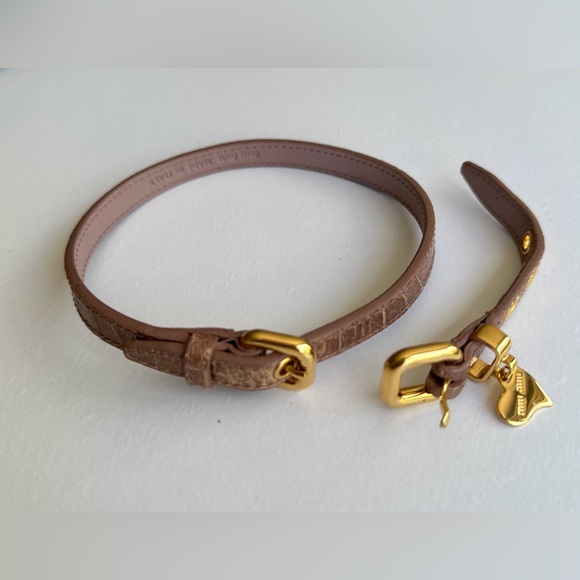 Authentic miu miu heart bracelet leather - Picture 6 of 14